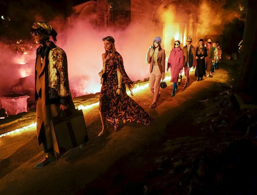 gucci cruise arles 30/05/2018 person human fire festival crowd flame