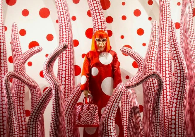 texture costume performer person human polka dot