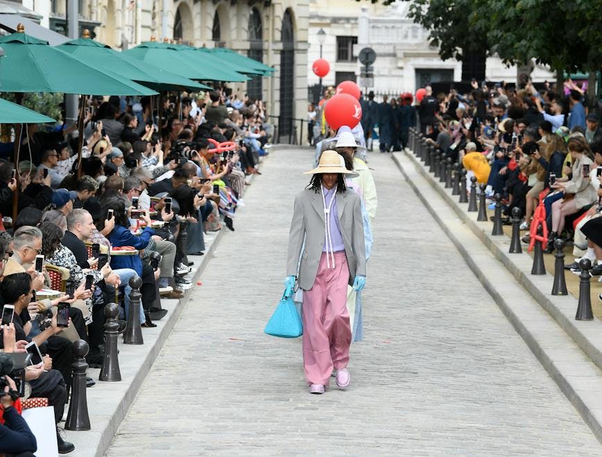 pedestrian person human clothing apparel path overcoat coat
