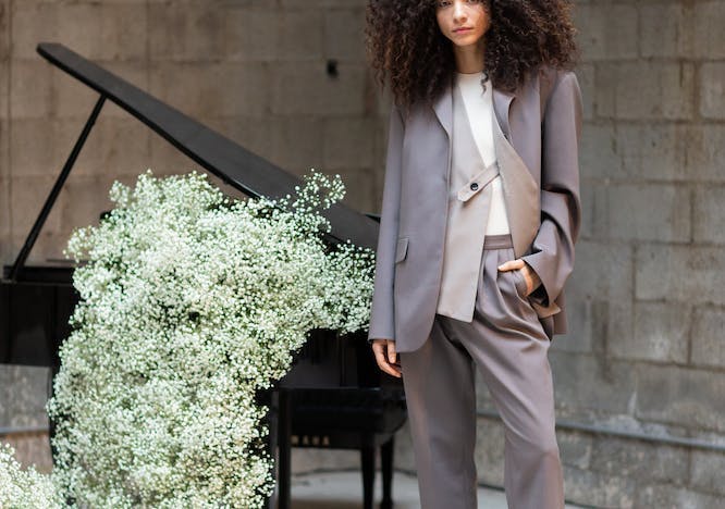 new york clothing suit coat overcoat person female shoe footwear sleeve woman