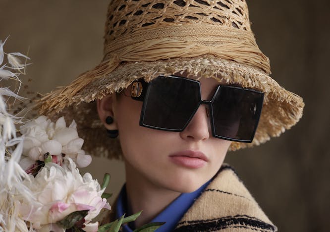clothing apparel hat sunglasses accessories accessory plant sun hat person flower