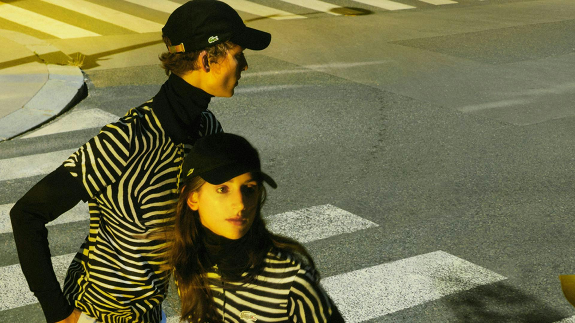 tarmac asphalt road person human zebra crossing clothing apparel hat
