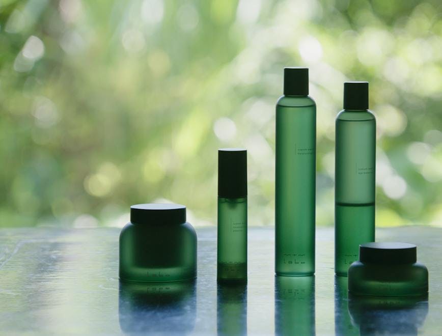 bottle cosmetics green