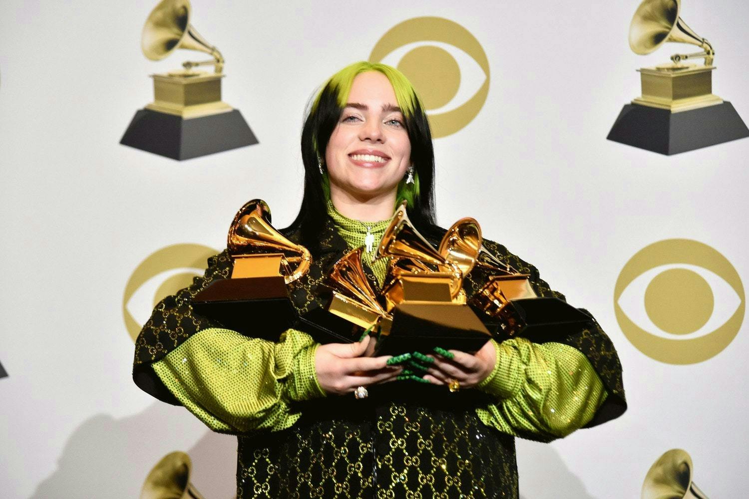Billie Eilish at the 2020 Grammy Awards