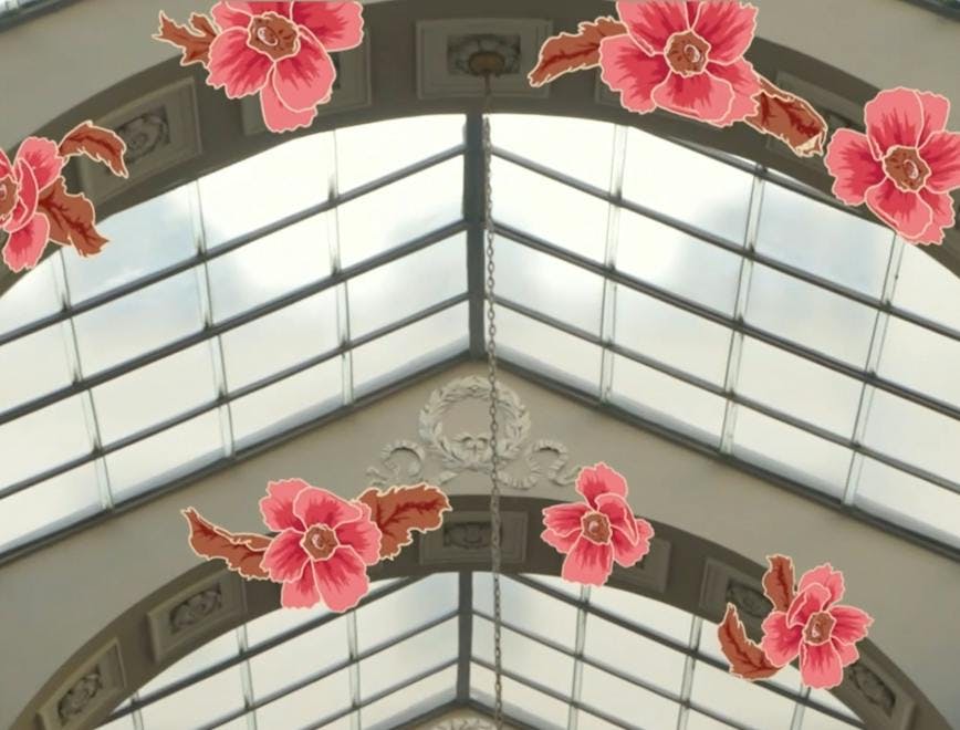 architecture building window skylight plant flower blossom petal