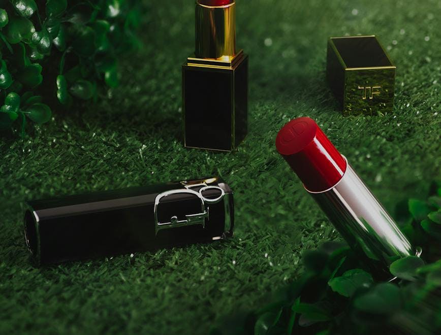  TOM FORD LIP COLOR MATTE LIPSTICK IN ‘SCARLET ROUGE’, $77, AND DIOR BEAUTY DIOR ADDICT LIPSTICK IN ‘DIOR SHADE 8’, $58.