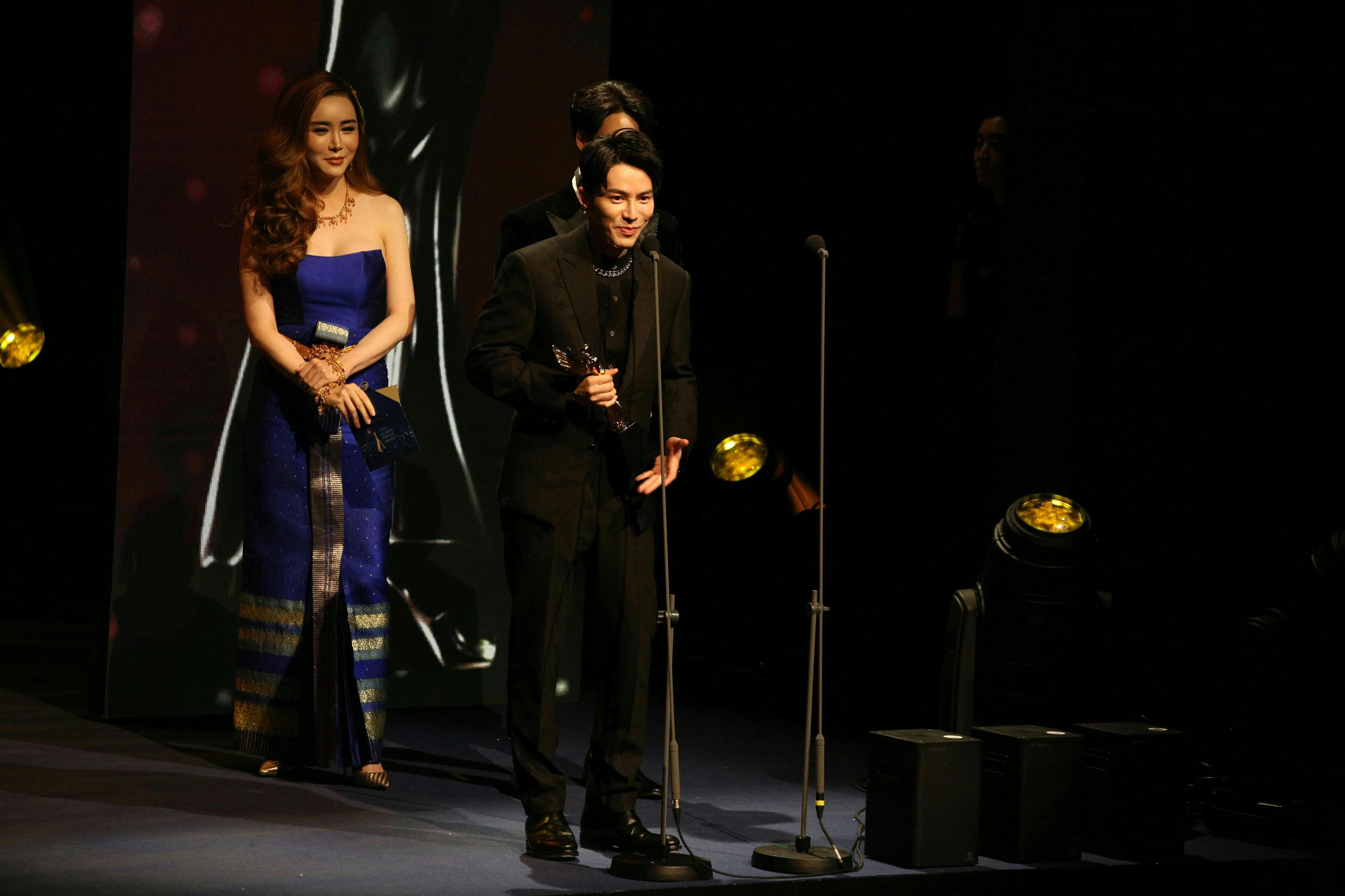 Lawrence Wong and Anne Jakrajutatip at the Asian Academy Creative Awards 2019