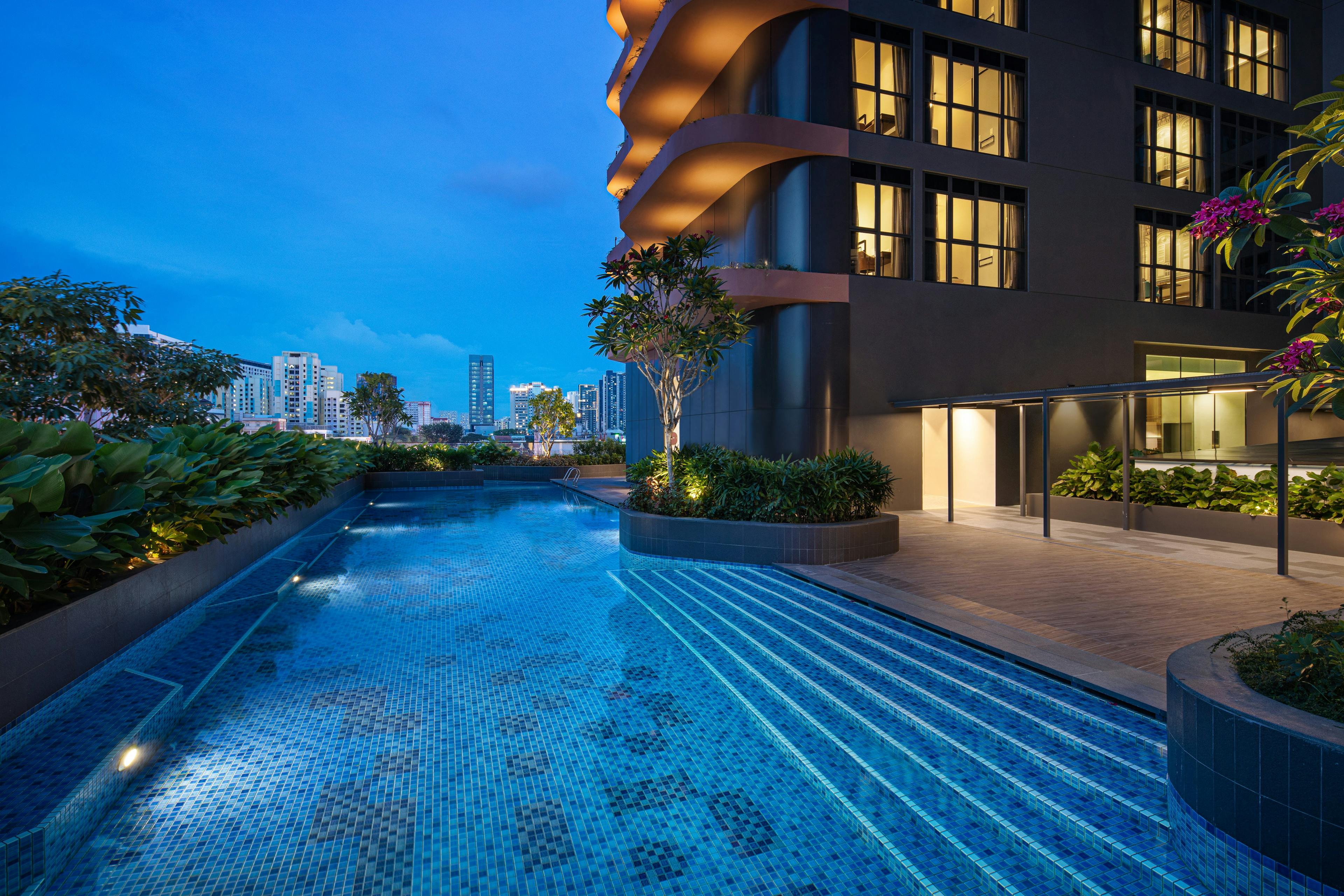 building hotel resort pool water swimming pool city housing villa outdoors
