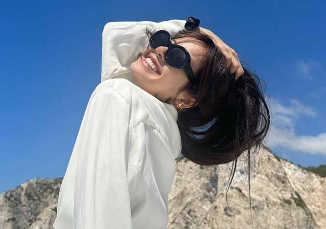 photography sunglasses head person face happy smile portrait adult woman