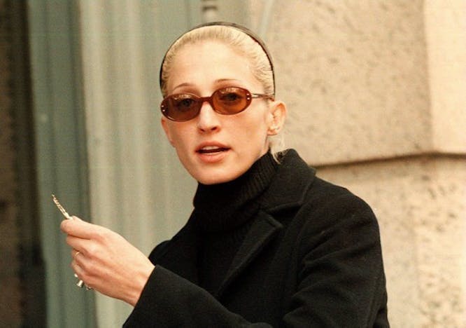 finger person face head photography portrait accessories sunglasses coat blonde